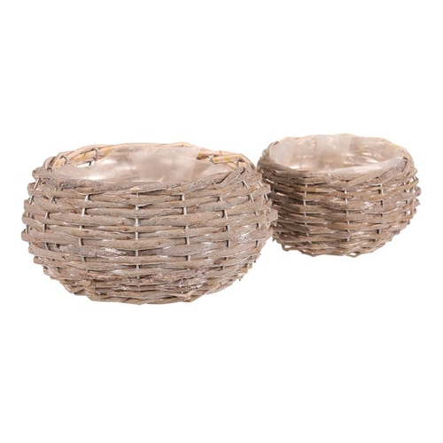 Obal proutěný - béžová barva, cena za sadu 2 ks