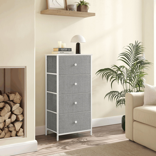 Komoda 45x30x92cm, mdf, šedá, AUK-E1031 GREY