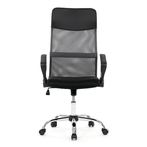 Kancelářská židle, houpací mechanismus, šedá síťovina, KA-E305 GREY