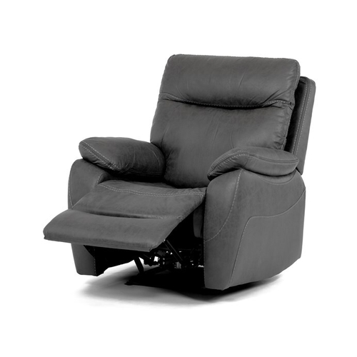 Polohovací křeslo, elektrické zabudované ovládání, šedá, látka vintage, TV-4094 GREY3