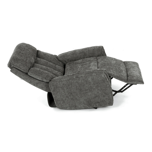 Polohovací křeslo, elektrické kabelové ovládání, šedá, látka, TV-H9727 GREY2