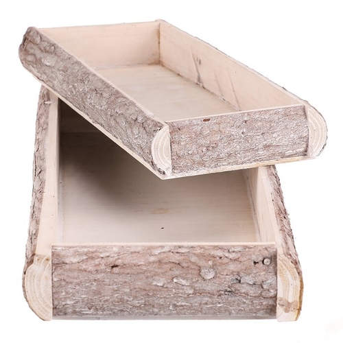 Tác kůrový - obdélníkový, bílá barva, cena za sadu 2 ks