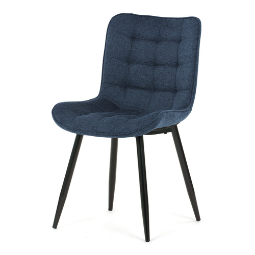 Jídelní židle, modrá, látka, HC-462 BLUE2