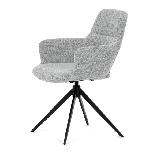 Jídelní židle otočná 360°, šedá, látka, DCH-D1320 GREY2