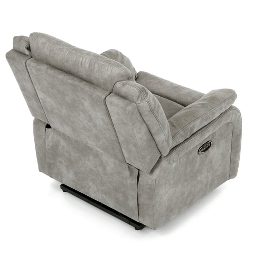Polohovací křeslo, elektrické zabudované ovládání, šedá, látka vintage, TV-Q8668 GREY3