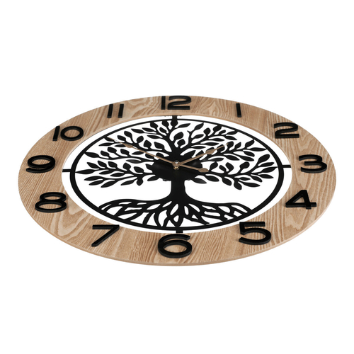 Hodiny nástěnné - pr. 60 cm, MDF a kov, strom života