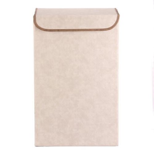 Koš prádelní - látkový s víkem, krémová barva