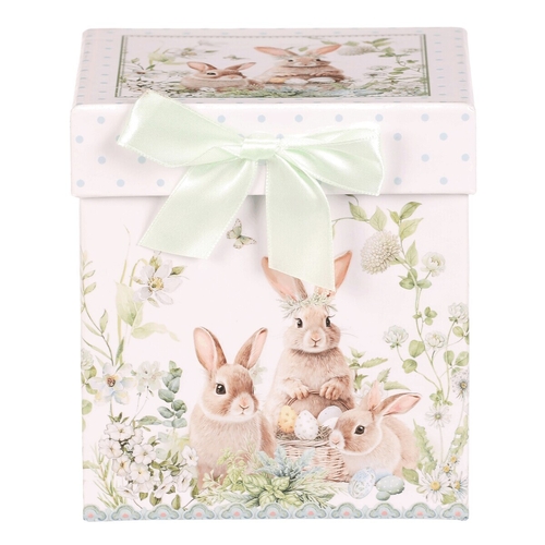 Hrnek malovaný - porcelán, dárková dóza, motiv se zajíčky