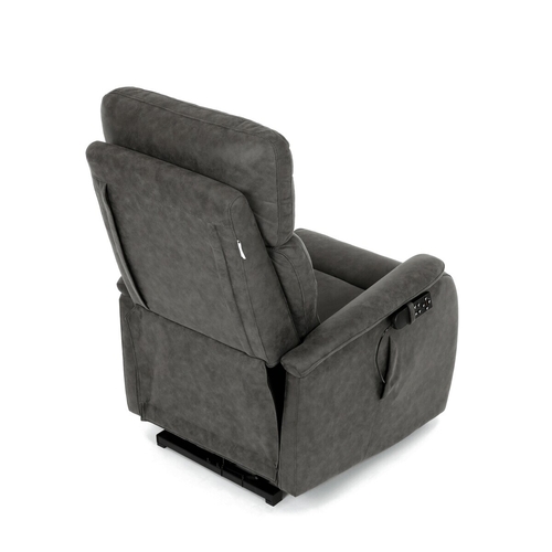 Polohovací křeslo, elektrické kabelové ovládání, černá, látka vintage, TV-L8904 BK3