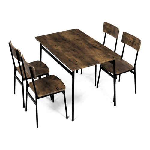 Jídelní set s 4 židlemi, 110x70x76cm, mdf, old wood, AUT-O2155 OLW