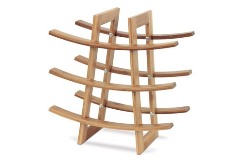 Stojan na víno - bambusový, třípatrový, barva přírodní