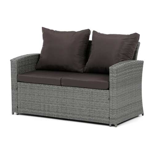 Zahradní sestava, polyratan, šedá, AZ-F1911 GREY