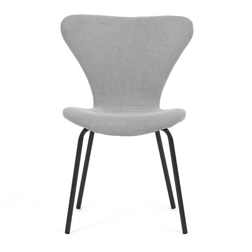 Jídelní židle, stříbrná, látka, CT-S8010 SIL2