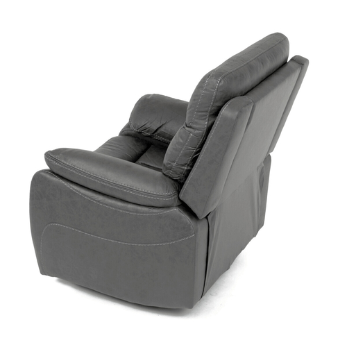 Polohovací křeslo, elektrické zabudované ovládání, šedá, látka vintage, TV-4094 GREY3