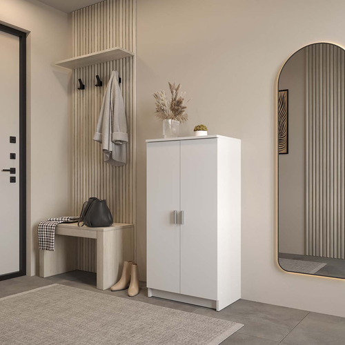 Botník 2 dveře bílá