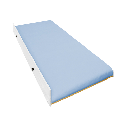 Výsuvná postel TORINO 90x200 bílý lak, kovové úchytky