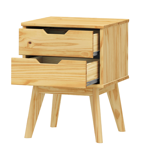 Noční stolek 2 zásuvky BONITO lak