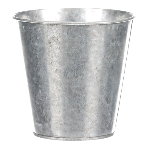 Obal kovový - dekor srdce, barva stříbrno-bílá