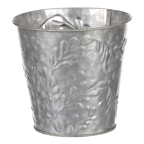 Obal kovový - vzor jmelí, barva stříbrná