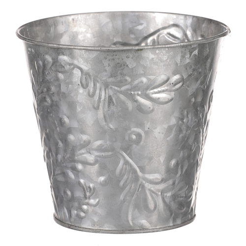 Obal kovový - vzor jmelí, barva stříbrná