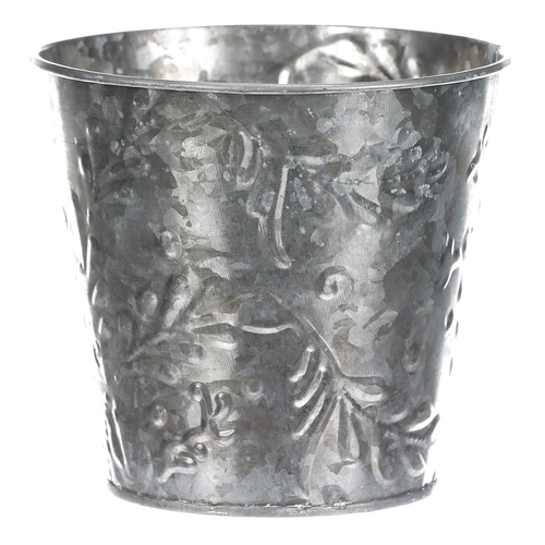 Obal kovový - vzor jmelí, barva stříbrná