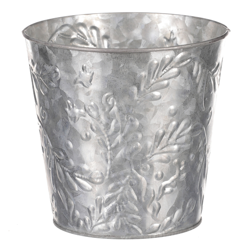 Obal kovový - vzor jmelí, barva stříbrná