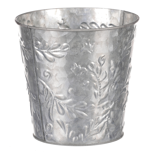 Obal kovový - vzor jmelí, barva stříbrná