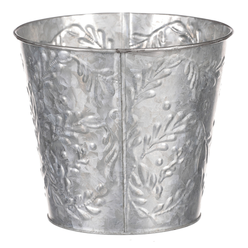 Obal kovový - vzor jmelí, barva stříbrná