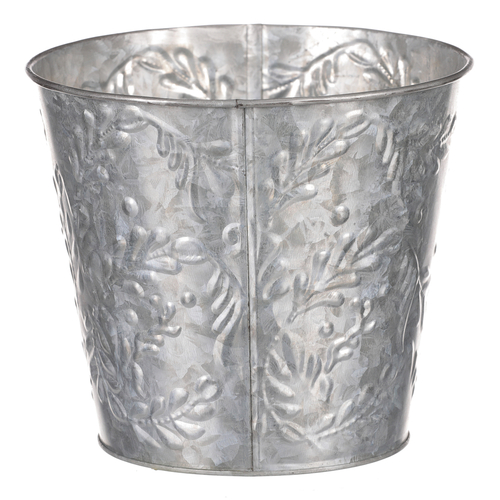 Obal kovový - vzor jmelí, barva stříbrná