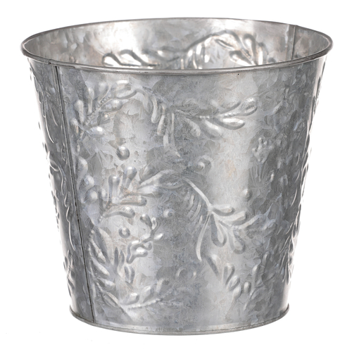 Obal kovový - vzor jmelí, barva stříbrná