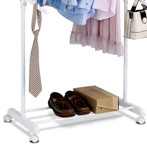 Stojan na šaty, plast, bílá, ABD-1212 WT