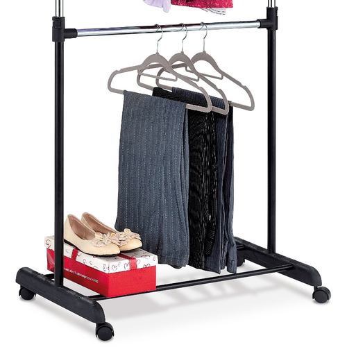 Stojan na šaty, plast, černá, ABD-1213 BK