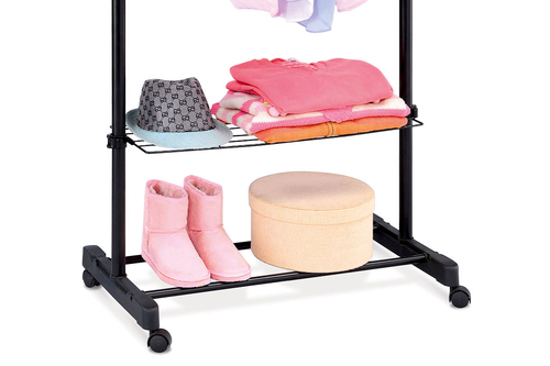 Stojan na šaty, kov, černá, ABD-1216 BK