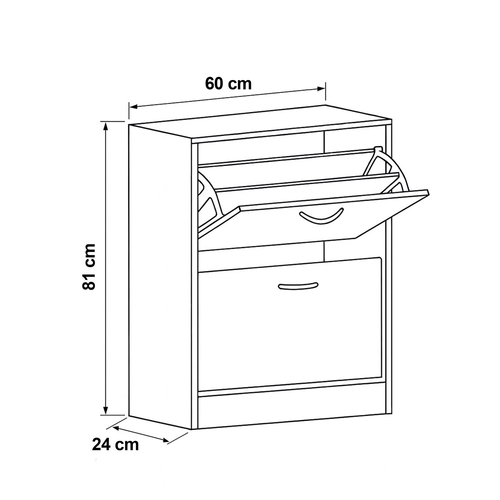 Botník, mdf, hnědá, ABO-G1014 OAK
