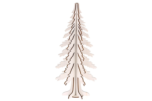 Strom, dřevěná dekorace, barva bílá.