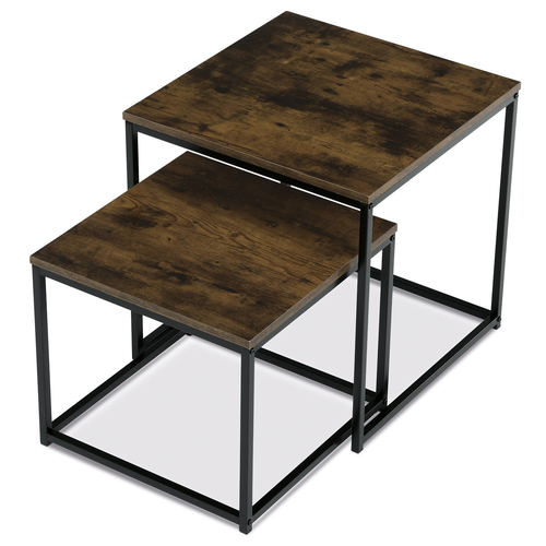 Odkládací stolek 50x50x52cm, mdf, old wood, AF-076 OLW