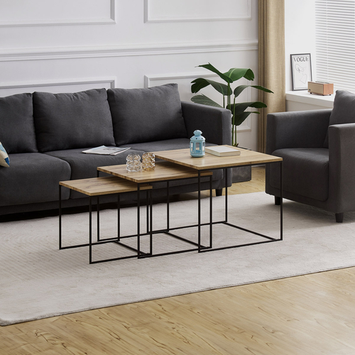 Konferenční stolek 60x60x51cm, mdf, divoký dub, AF-3008 OAK