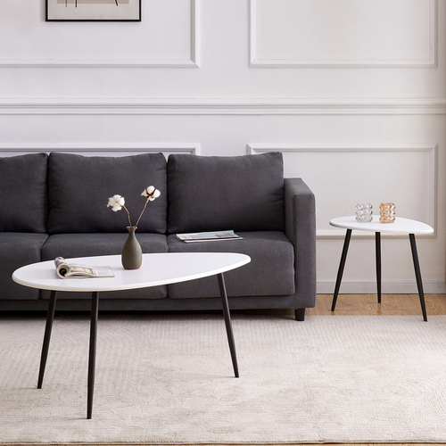 Odkládací stolek 60x40x45cm, mdf, bílá, AF-3011 WT