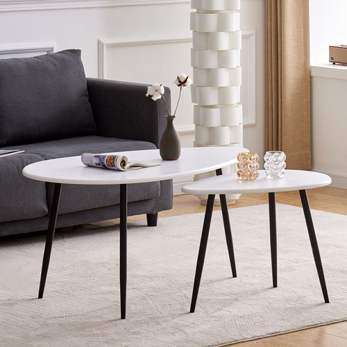 Odkládací stolek 60x40x45cm, mdf, bílá, AF-3011 WT