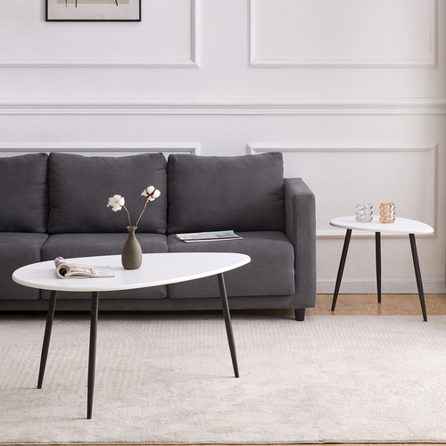 Odkládací stolek 100x60x50cm, mdf, bílá, AF-3012 WT