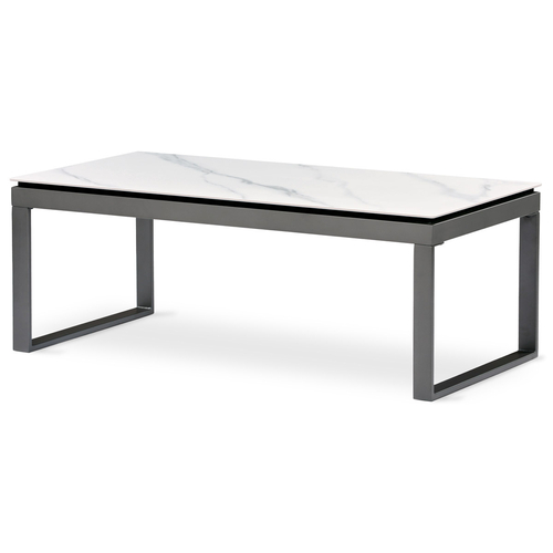 Konferenční stolek 121x61x45cm, slinutá keramika, mramor, AHG-284 WT