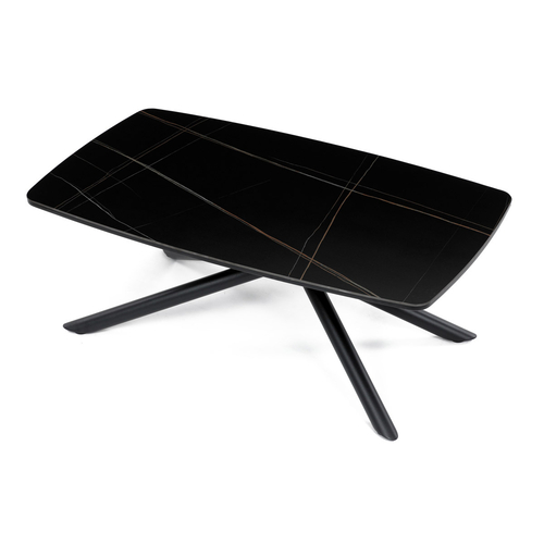 Konferenční stolek 120x70x46cm, slinutá keramika, mramor, AHG-X7227 BK