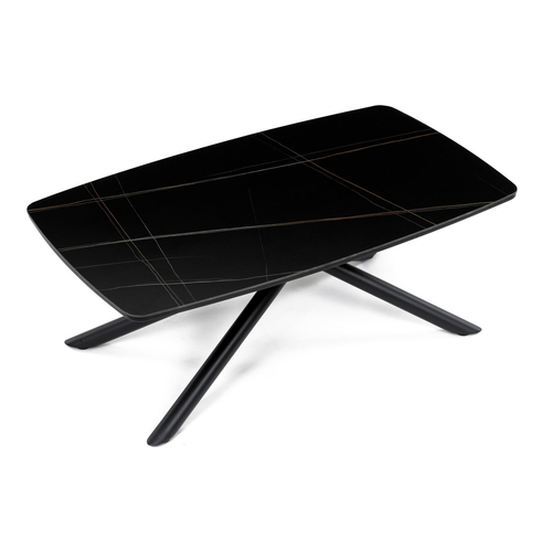 Konferenční stolek 120x70x46cm, slinutá keramika, mramor, AHG-X7227 BK