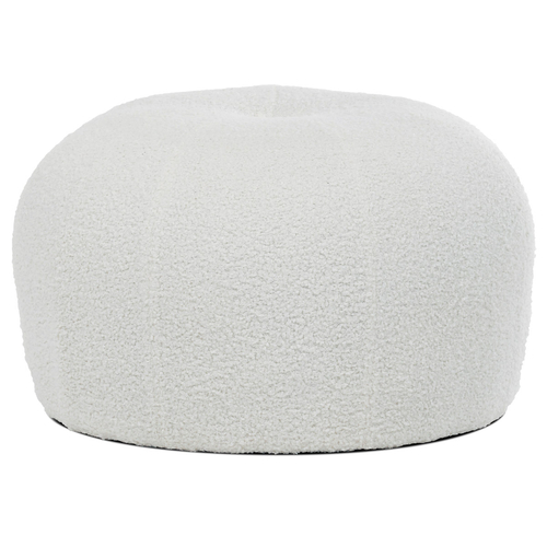 Taburet, bílá, látka bouclé, AK-307 WT2