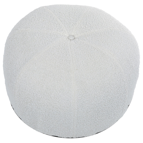 Taburet, bílá, látka bouclé, AK-307 WT2