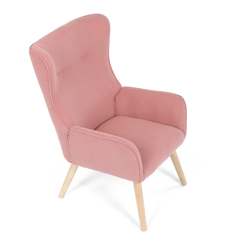 Křeslo ušák, růžová, manšestrová látka, AK-314 PINK2