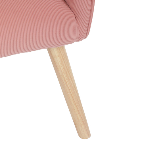 Křeslo ušák, růžová, manšestrová látka, AK-314 PINK2