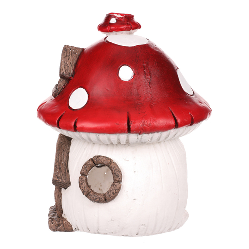 Houbový domeček na čajovou či LED svíčku, dekorace z MgO keramiky