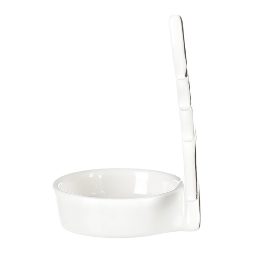 Svícen na kónickou svíčku - porcelán, se stromečkem, bílý