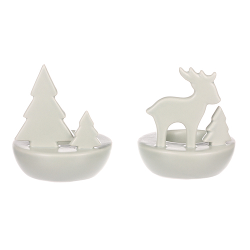 Svícen porcelánový - na čajovou svíčku, mix 3 druhů, cena za 1 ks